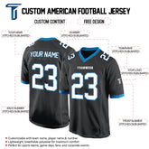 Black White-Blue Authentic Football Jersey custom content